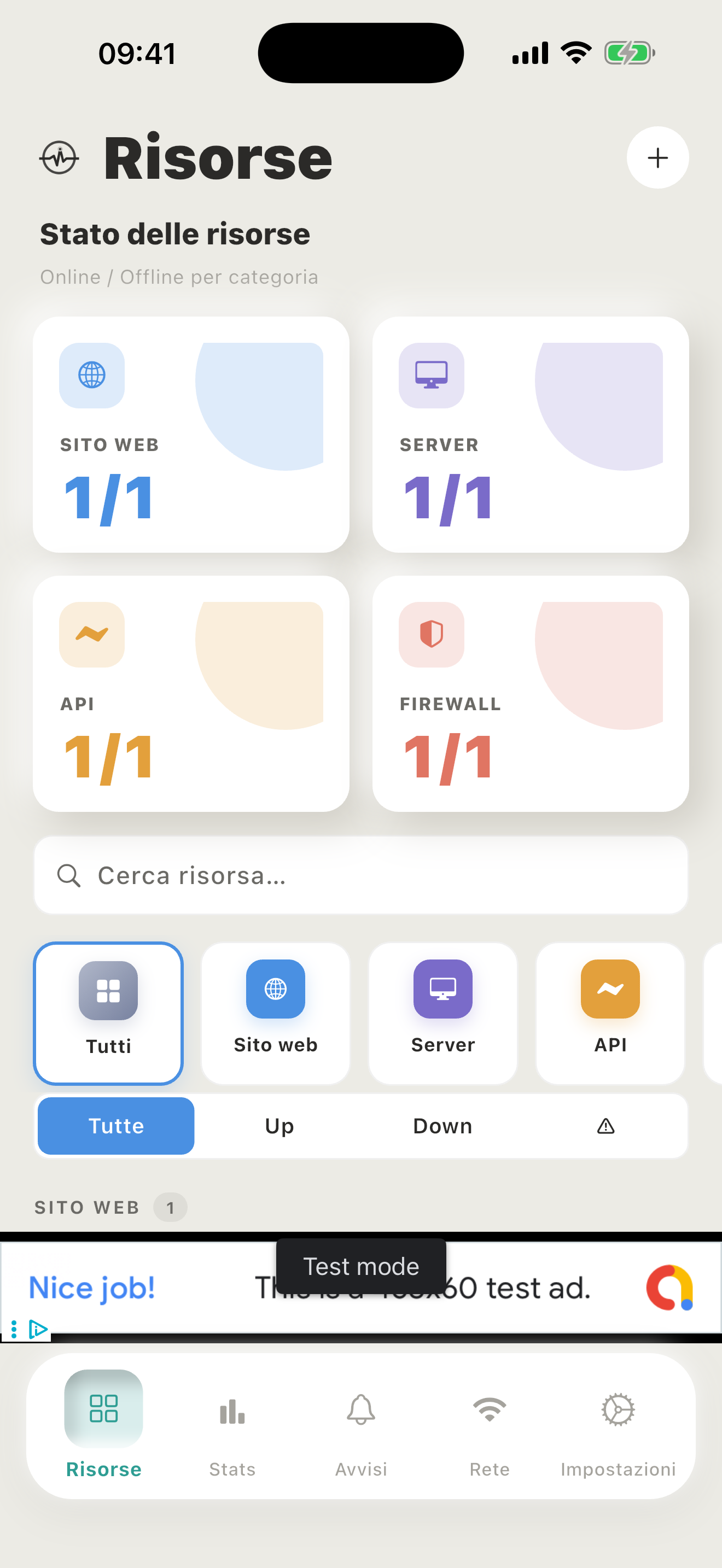 DeskPilot Pulse — schermata Risorse